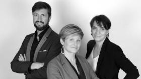 Les trois associés d'Appart & Sens : Thierry Buffet, Caroline Liby et Gaëlle Duranton. 